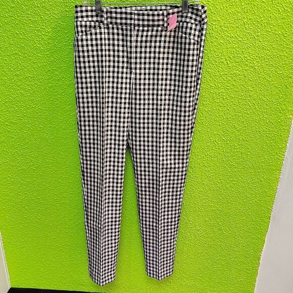 Talbots Black and White Cropped Pants Ankle Length - Picture 1 of 3